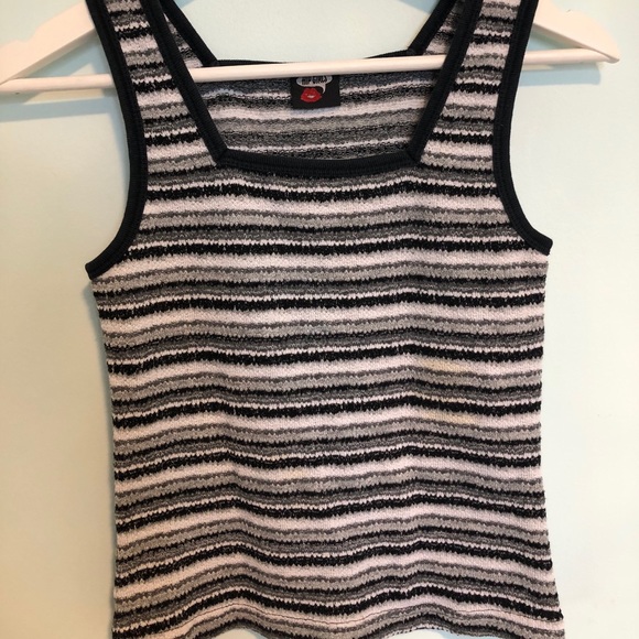 Square neck striped knit Tank - Picture 1 of 2